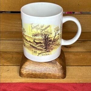 John Deere Cream and Brown Rustic Mug